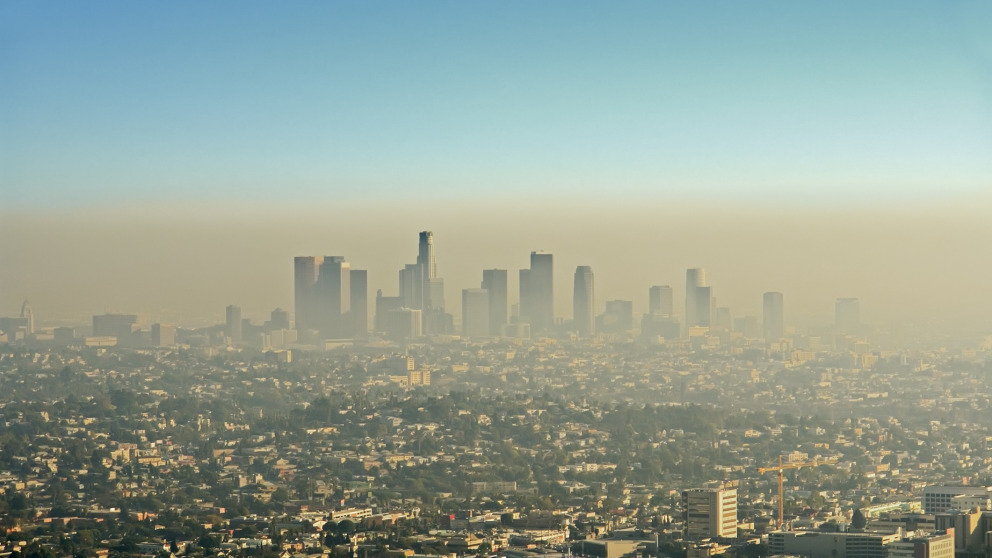 Smog in Los Angeles, where research on ozone as an air pollutant first began.