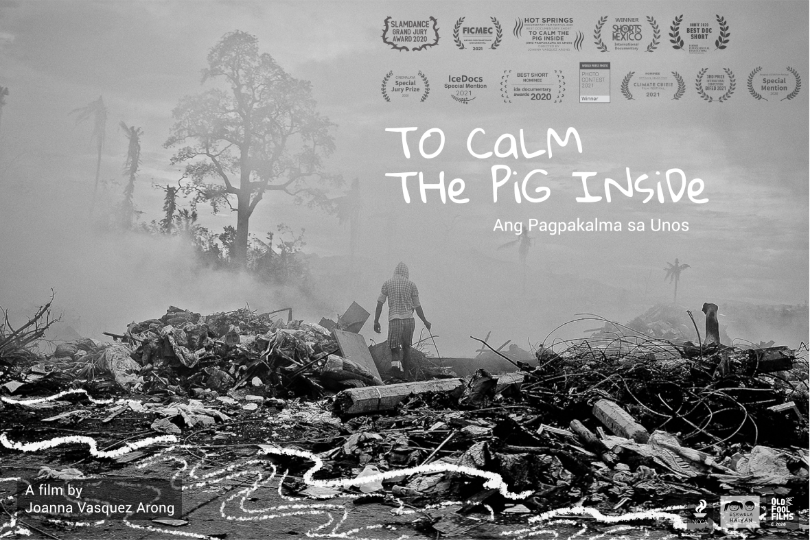 Poster for "To Calm The Pig Inside", by Joanna V Arong.