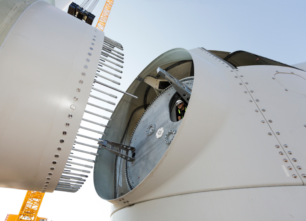 Den weltweit größten Rotor hat diese Windturbine im dänischen Østerild. Die Herausnahme von Kosten für Technologie-Entwicklungen aus dem EEG-Umlagesystem wäre aus verschiedenen Gründen sinnvoll. © www.siemens.com/presse