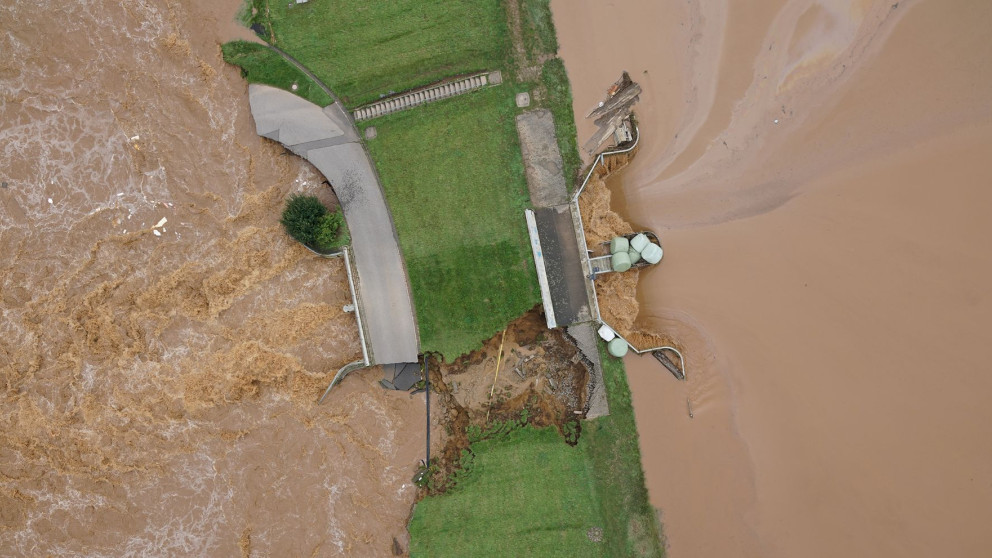 Hochwasserrückhaltebecken Horchheim Hochwasserereigniss Juli 2021