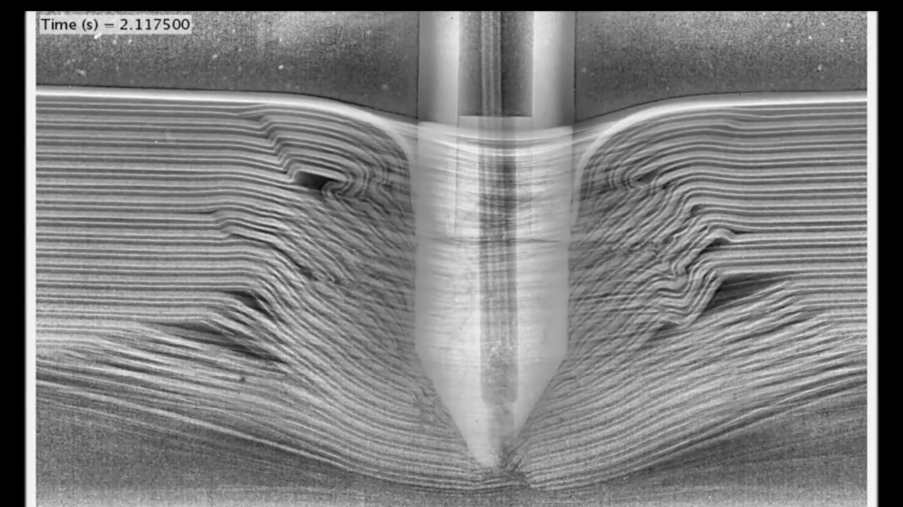 Das Werk "Volatility" zeigt einen Bohrer bei der Lithium-Exploration.