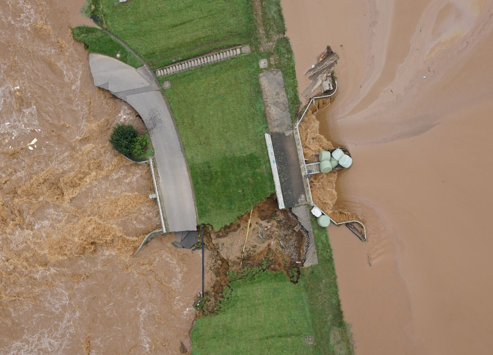 Hochwasserrückhaltebecken Horchheim Hochwasserereigniss Juli 2021