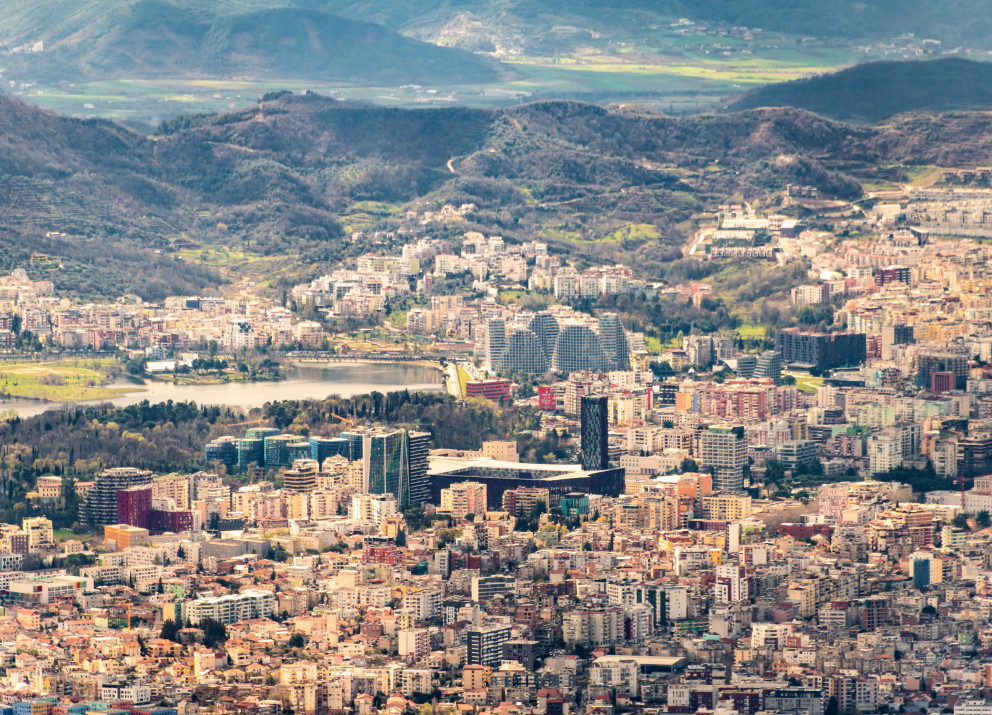 Blick auf Tirana